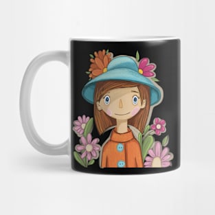 Lady in  Hat with Flowers Mug